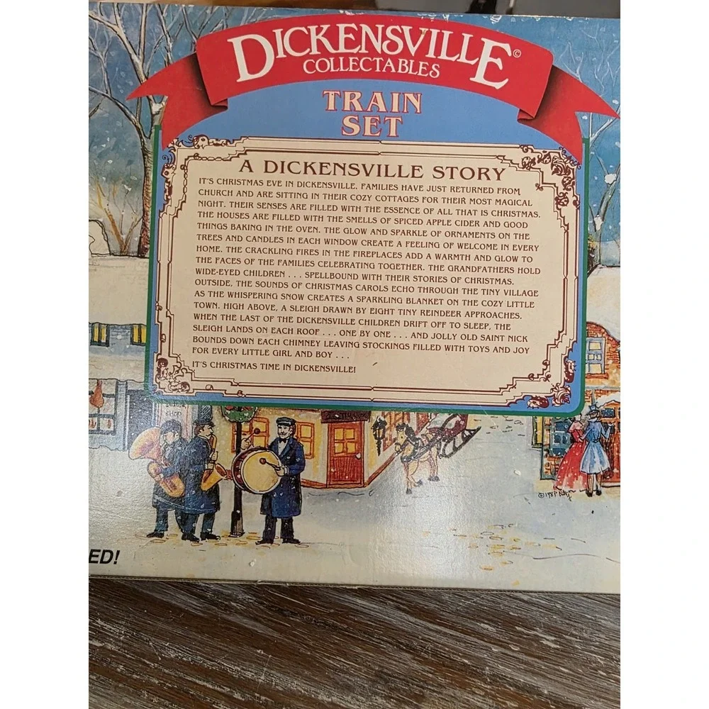 Vintage Dickensville Collectables Christmas Train Battery Operated by New Bright